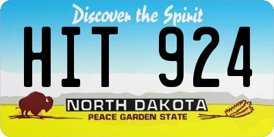 ND license plate HIT924