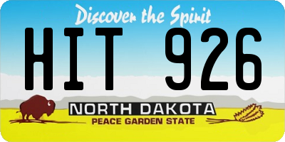 ND license plate HIT926