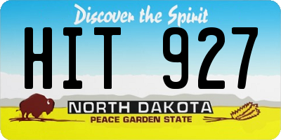 ND license plate HIT927