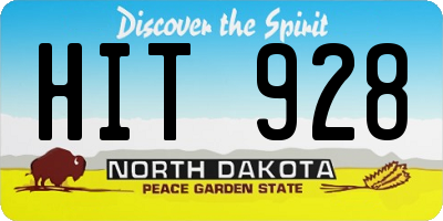 ND license plate HIT928