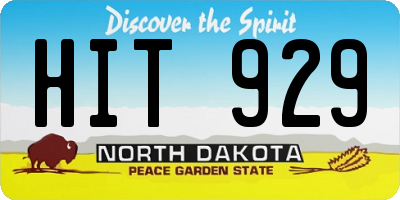 ND license plate HIT929