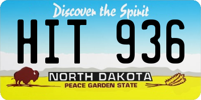 ND license plate HIT936