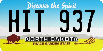 ND license plate HIT937