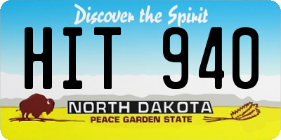 ND license plate HIT940