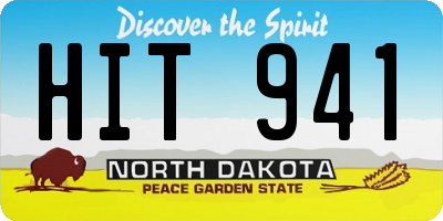 ND license plate HIT941