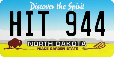 ND license plate HIT944