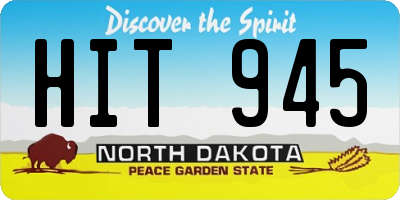 ND license plate HIT945