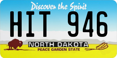 ND license plate HIT946