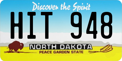 ND license plate HIT948