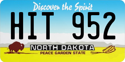 ND license plate HIT952