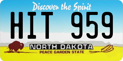 ND license plate HIT959