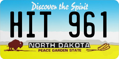 ND license plate HIT961