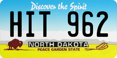 ND license plate HIT962
