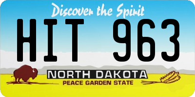 ND license plate HIT963