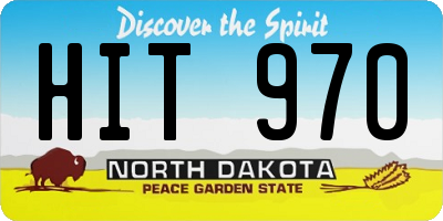 ND license plate HIT970
