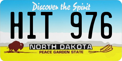 ND license plate HIT976