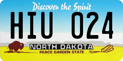 ND license plate HIU024