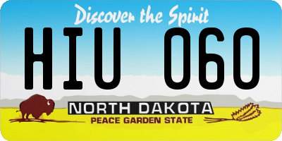 ND license plate HIU060