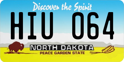 ND license plate HIU064