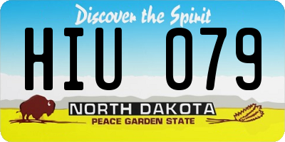 ND license plate HIU079