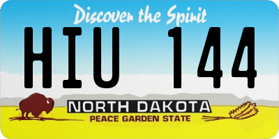 ND license plate HIU144