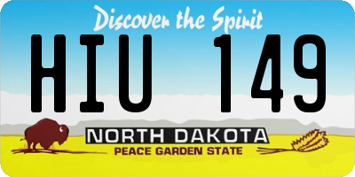 ND license plate HIU149