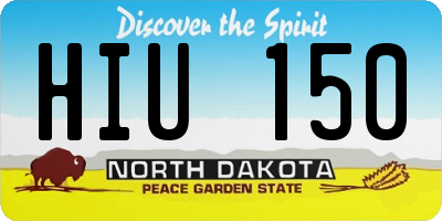 ND license plate HIU150