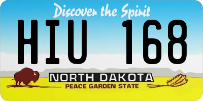 ND license plate HIU168