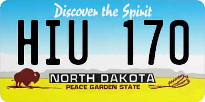 ND license plate HIU170