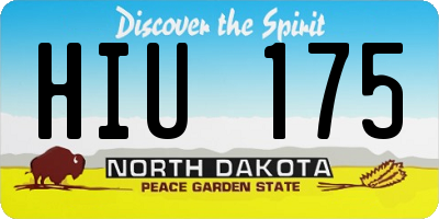 ND license plate HIU175
