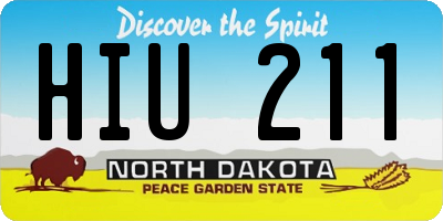 ND license plate HIU211