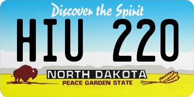 ND license plate HIU220