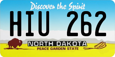 ND license plate HIU262
