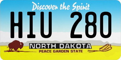 ND license plate HIU280