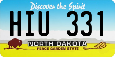 ND license plate HIU331