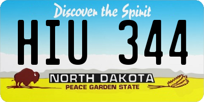 ND license plate HIU344