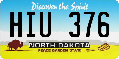 ND license plate HIU376