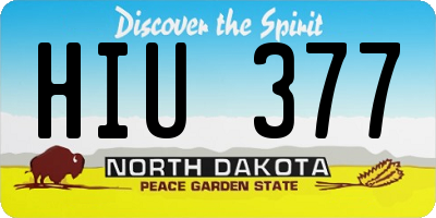 ND license plate HIU377