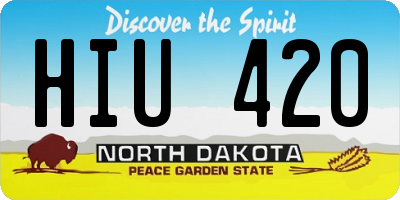 ND license plate HIU420
