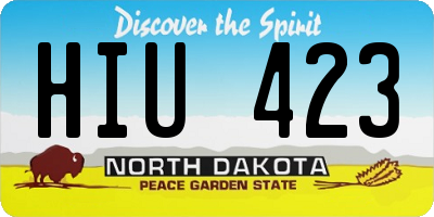 ND license plate HIU423