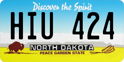 ND license plate HIU424