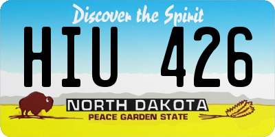ND license plate HIU426