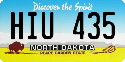 ND license plate HIU435
