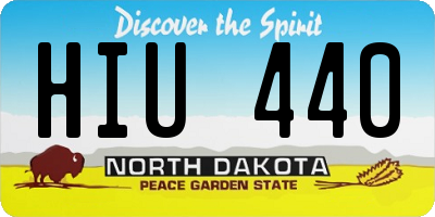 ND license plate HIU440