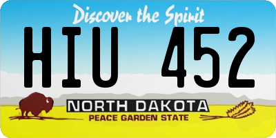 ND license plate HIU452