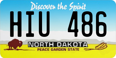 ND license plate HIU486