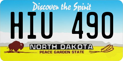 ND license plate HIU490