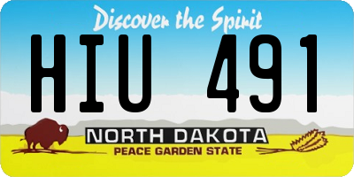 ND license plate HIU491