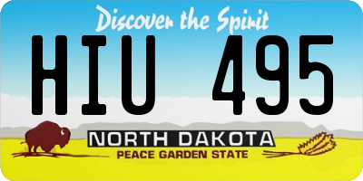 ND license plate HIU495