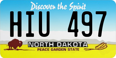 ND license plate HIU497